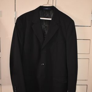 Kenzo Black Suit, Jacket 42R Pants 34W 34L, Mint